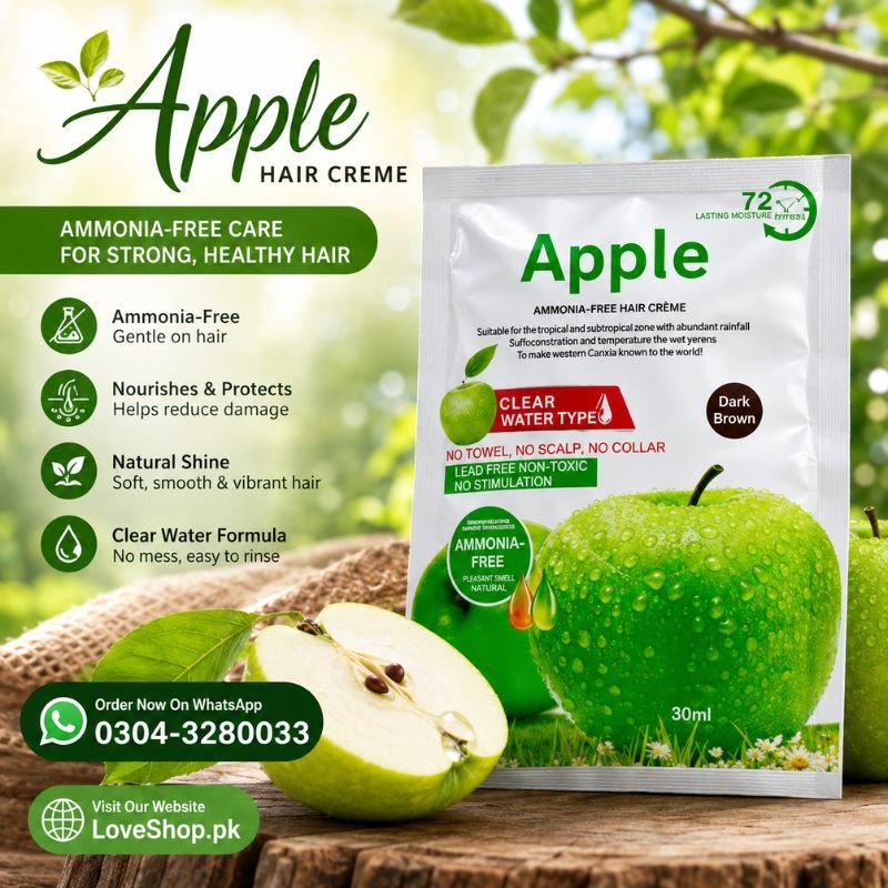 Apple Dark Brown Hair Color | Safe Ammonia Free | Sachet | 30Ml