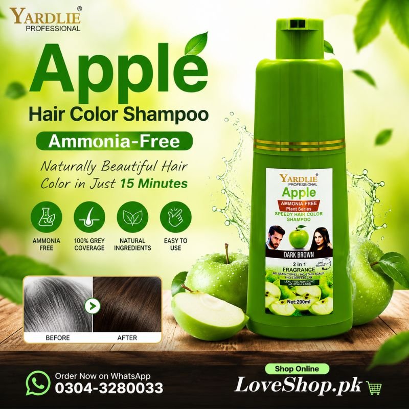 Apple Hair Color Shampoo | Dark Brown | Yardlie | 200Ml