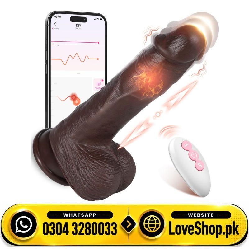 Black Thrusting Vibrator Dildo In Pakistan