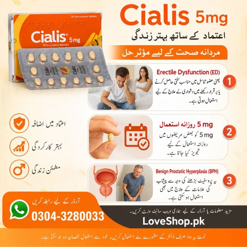 Cialis 5mg 28 Tablets (Tadalafil) Price In Pakistan