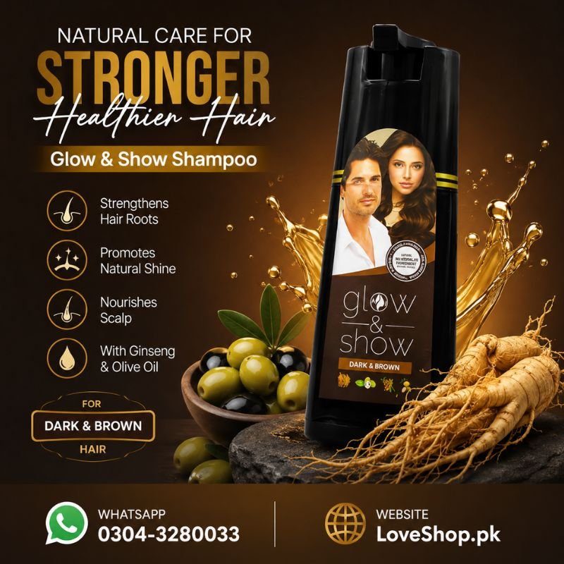 Glow & Show Dark Brown Hair Darkening Shampoo 180Ml