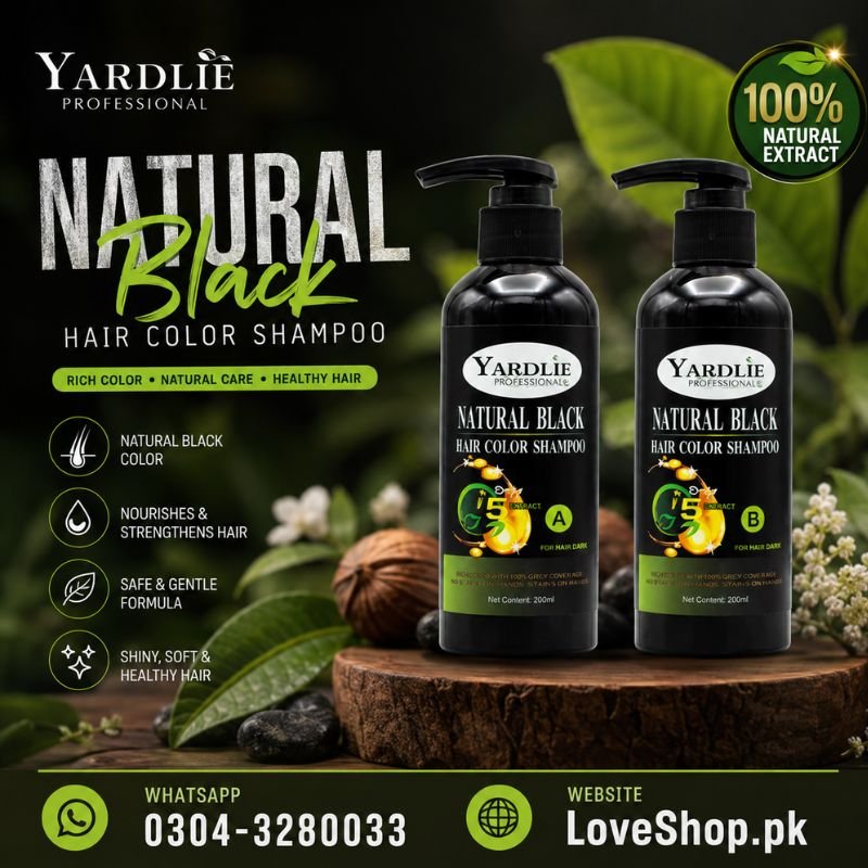 Hair Color Shampoo | Mixing Paste | Natural Black | Yardlie | 460ML 