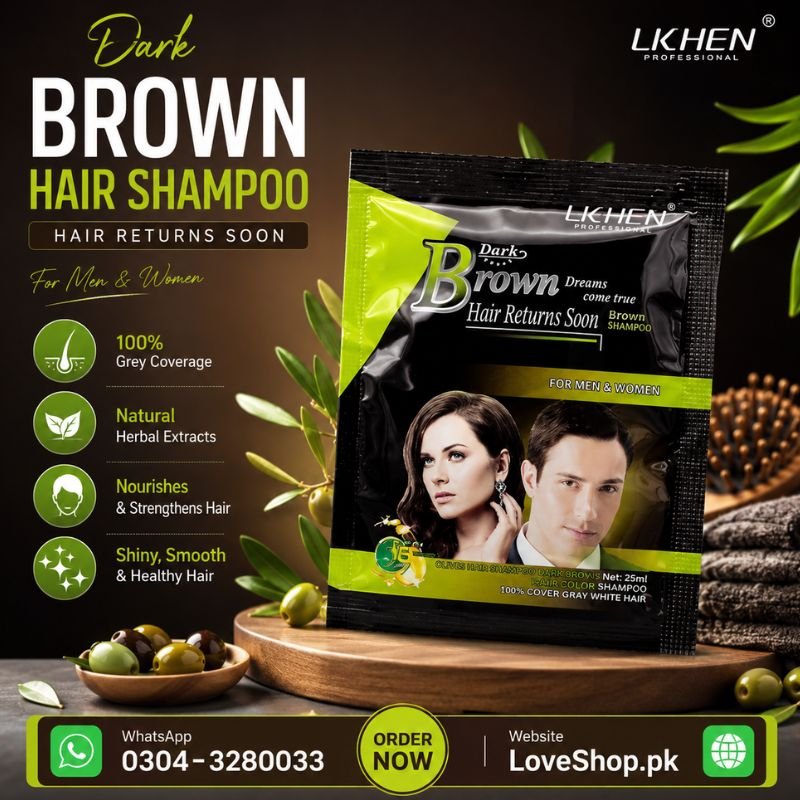 Lichen Professional Dark Brown Hair Color Shampoo 20ML Sachet Pakistan