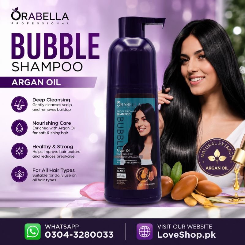 Orabella Professional Speedy Hair Color Shampoo – Natural Black 400ML | Instant Grey Coverage & Shine