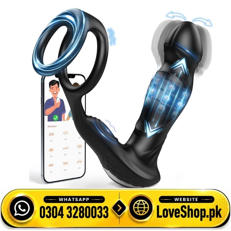 Thrusting Prostate Massager With Dual Rings