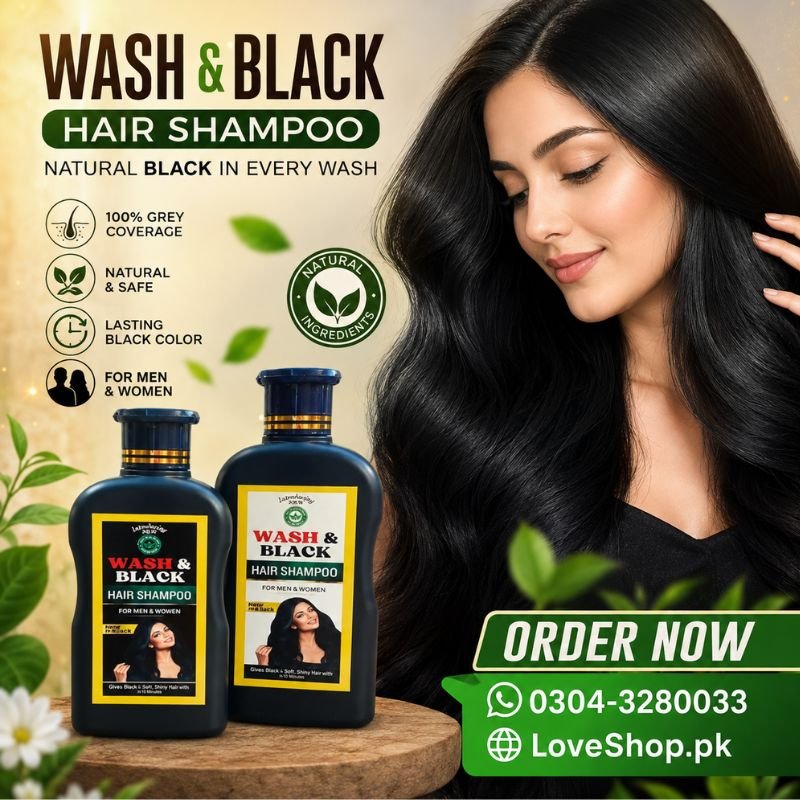 Wash & Black Hair Color Shampoo In Pakistan