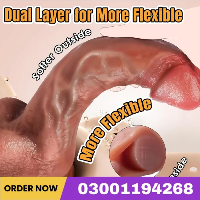 10.8 Dual-layer Silicone Big Dildo In Pakistan