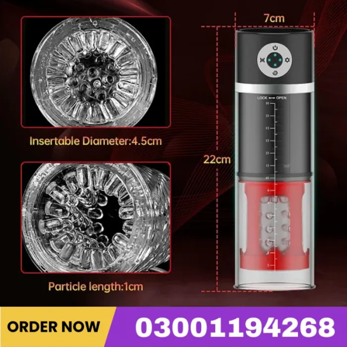 2 In 1 Automatic 5*5 Sucking Vibrating Masturbator & Penis Pump 