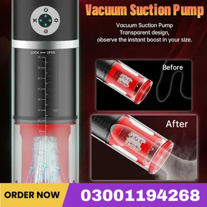2 In 1 Automatic 5*5 Sucking Vibrating Masturbator & Penis Pump 