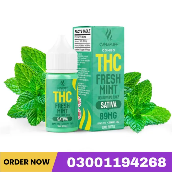THC liquid 89 mg 2000 mg CBD Fresh Mint 30 ml