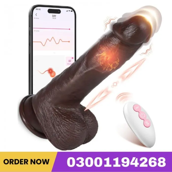 Black Thrusting Vibrator Dildo In Pakistan