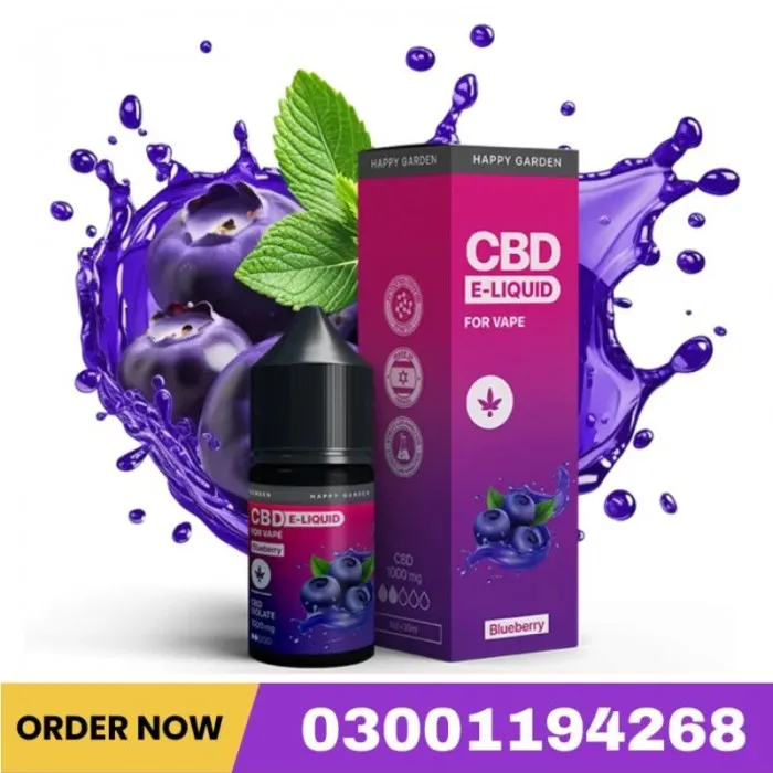 Happy Vape Cbd Vape Juice Blueberry 1000mg 30ML In Pakistan