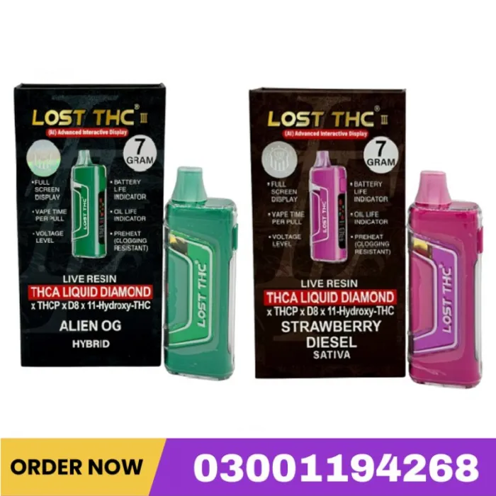 Lostt Thc 7 Grams Live Resin Thca Liquid Diamond Disposable Vape In Pakistan