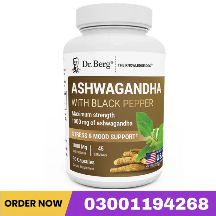 Ashwagandha With Bioperine (Black Pepper) – 90 Vegetable Capsules