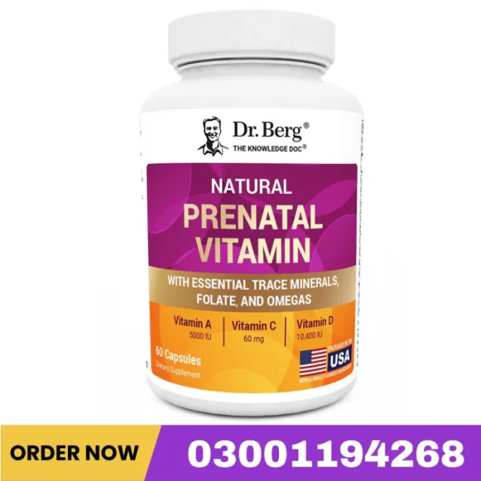 Natural Prenatal Vitamin With Folate And Omegas – 60 Capsules