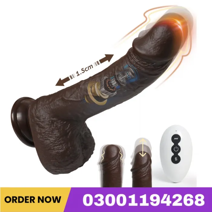 Multi functional Black Realistic Dildo with 9 Thrusting & Vibrating Modes