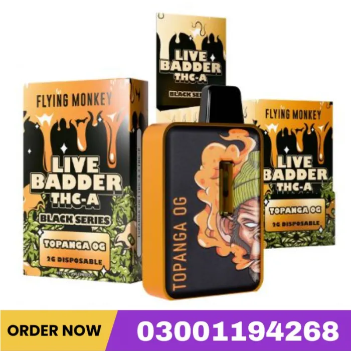 Flying Monkey Live Badder THCA Black Series Disposable 2G In Pakistan