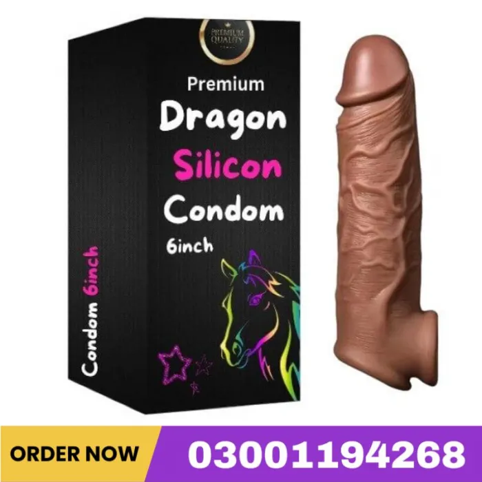 6 Inch Silicone Dragon Condom In Pakistan