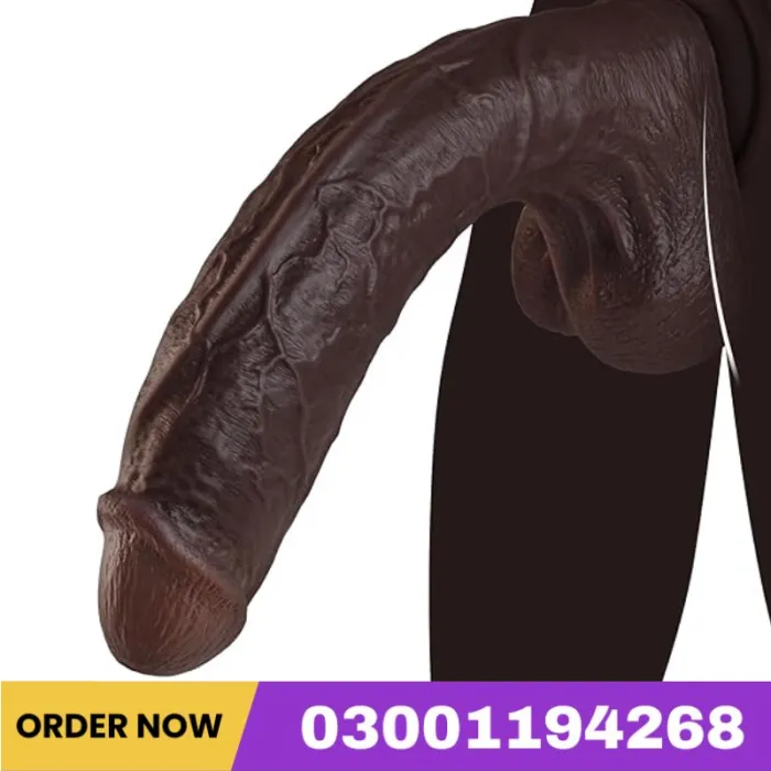 11 Inch Realistic Big Black Dildo | Lifelike Silicone Toy Price In Pakistan