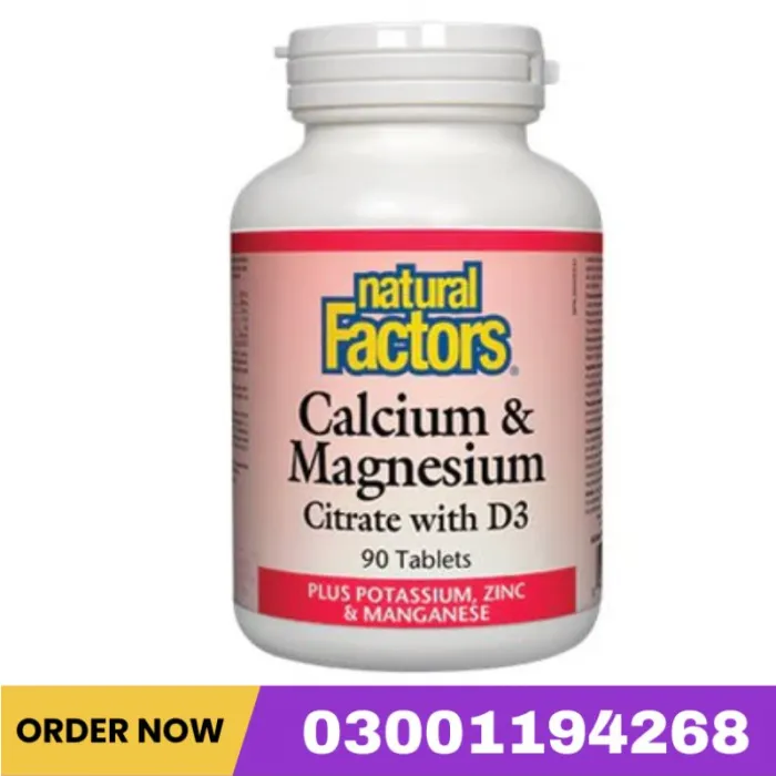 Natural Factors Calcium, Magnesium & Zinc Citrate with D3, 90 Ct Price In Pakistan