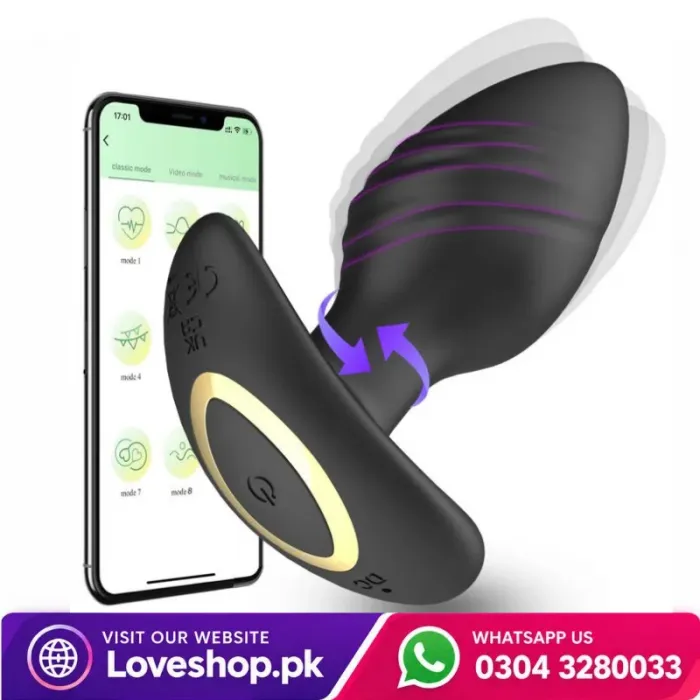 360° Rotation Anal Plug App Control Vibrating Prostate Massager Price In Pakistan