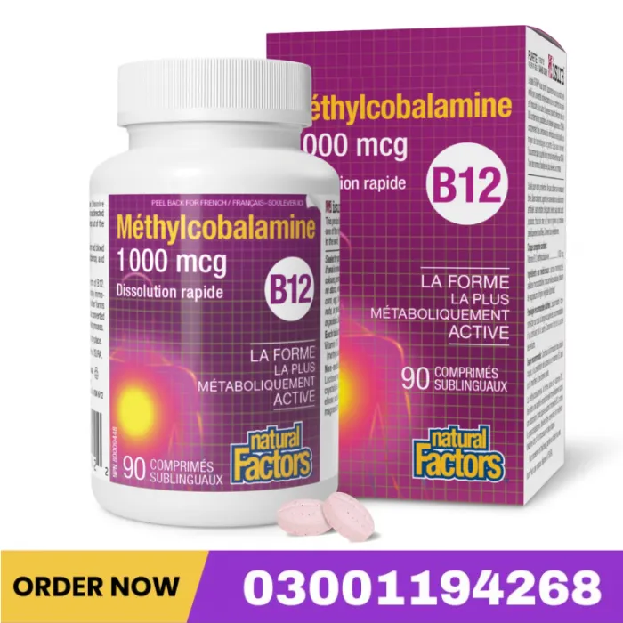 Natural Factors Vitamin B12 1000 mcg (Methylcobalamin), 90 Ct Price In Pakistan