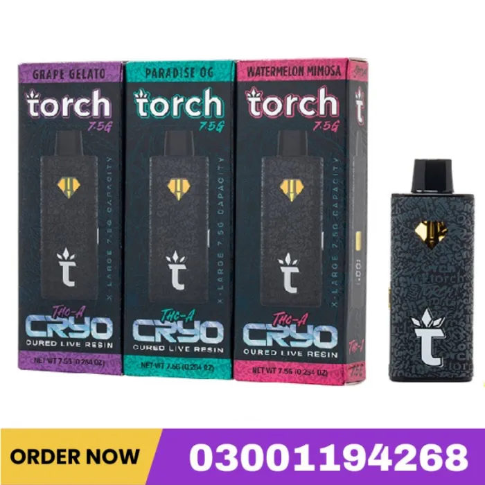 Torch THC-A Cryo Cured Live Resin Disposable 7.5G In Pakistan