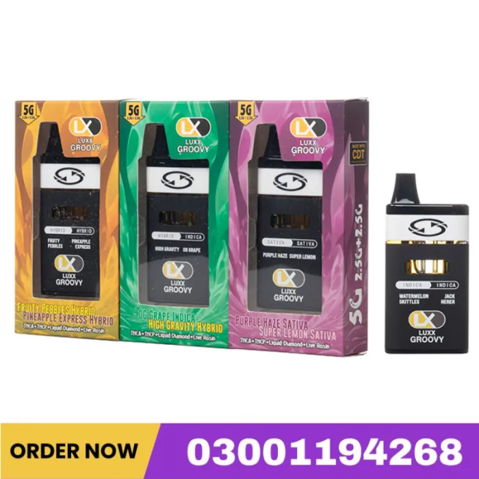 LUXX Groovy Dual THCA Live Rosin Disposable 5G In Pakistan