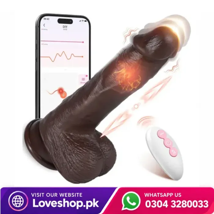 Black Thrusting Vibrator Dildo In Pakistan