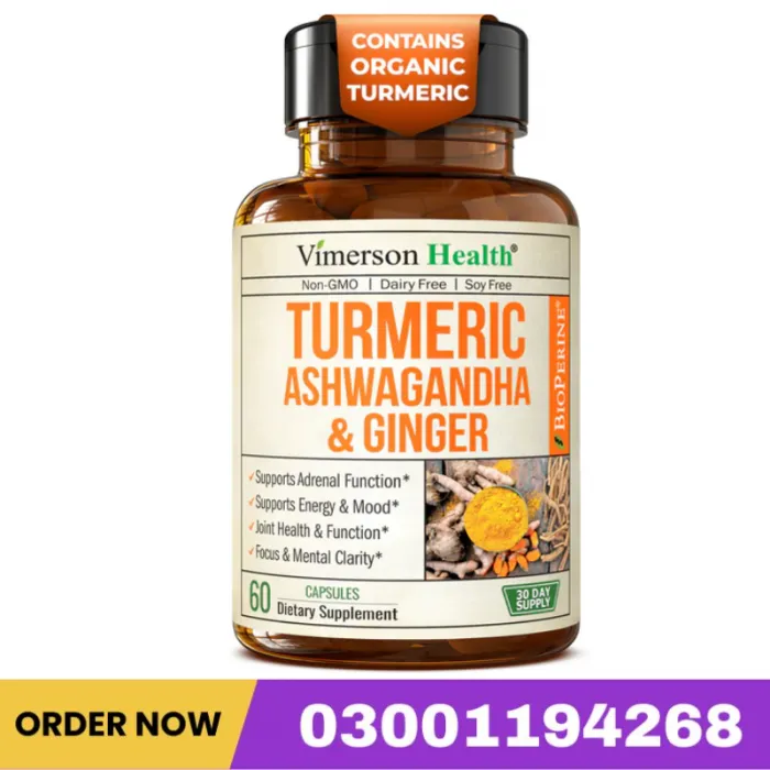 Vimerson Health Turmeric Ashwagandha & Ginger Capsule Price In Pakistan