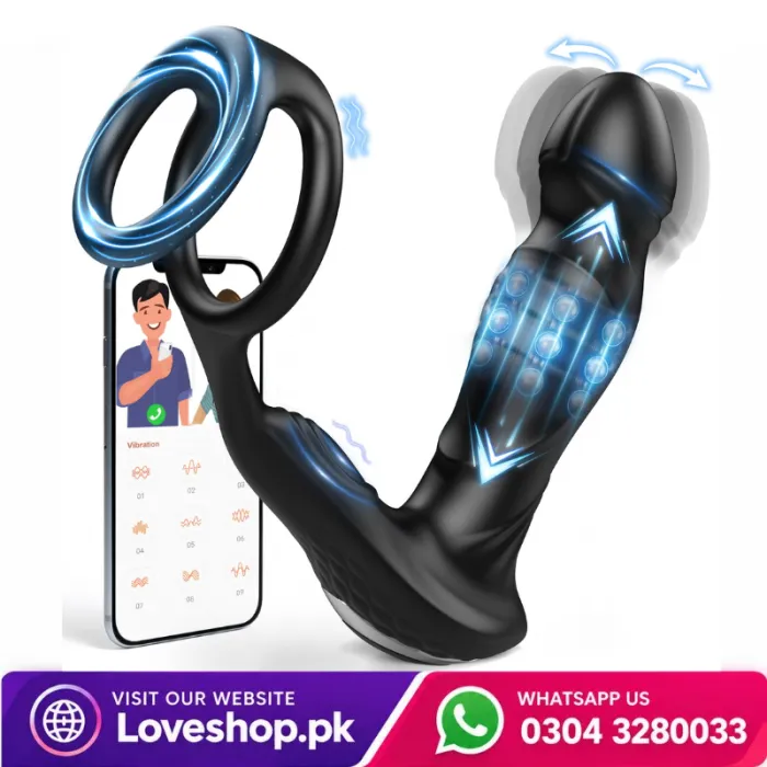 Thrusting Prostate Massager With Dual Rings