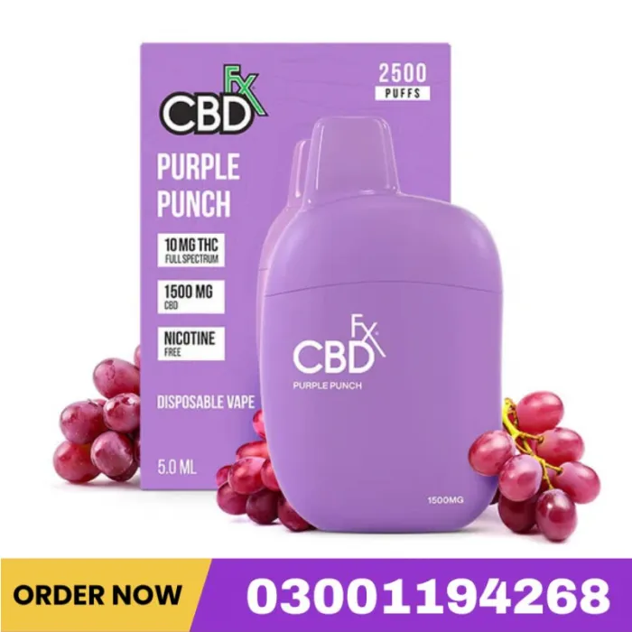 Purple Punch THC Vape Pen 1500mg CBD + 10mg THC Price In Pakistan