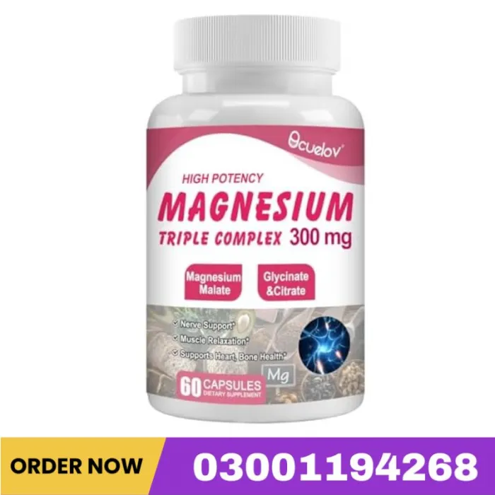 High Potency Magnesium Triple Complex 300mg Capsules In Pakistan