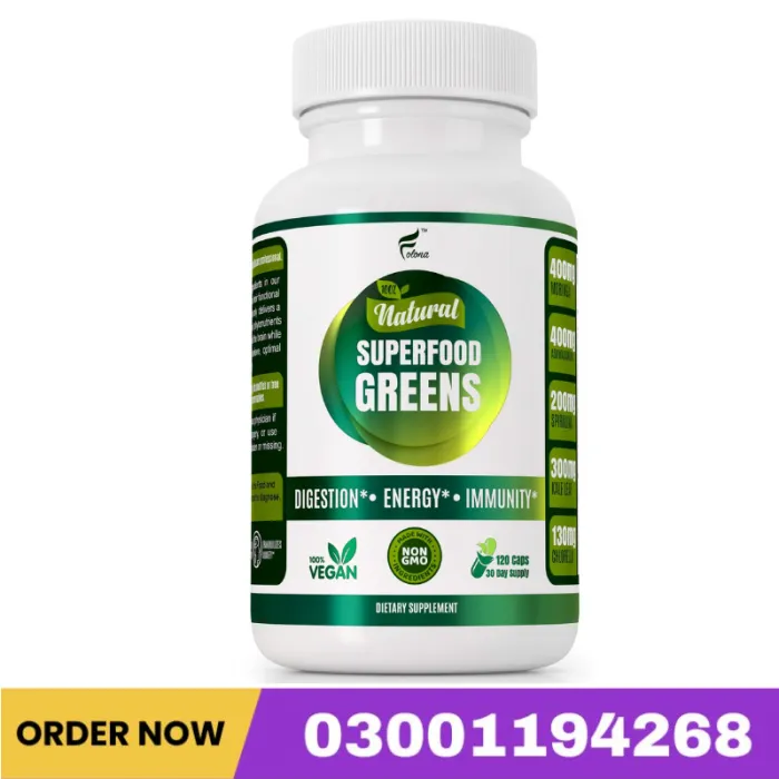 Organic Vegan Super Greens Capsules In Pakistan