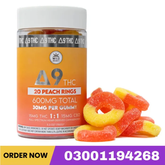 Delta-9 Peach Ring Chews : Delicious THC Gummies in Pakistan