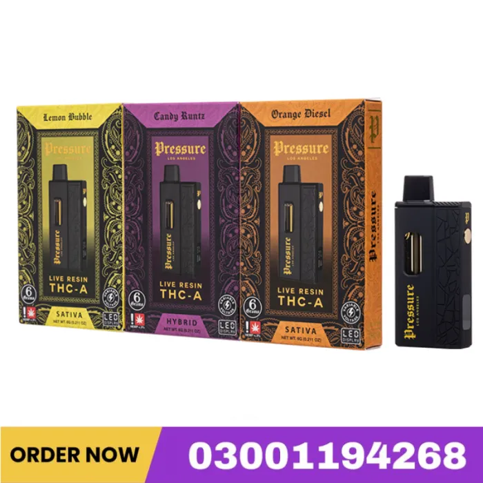 Pressure Live Resin THC-A Disposable 6G In Pakistan
