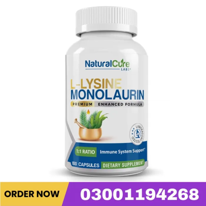 Natural Cure Labs L-lysine + Monolaurin 600mg Capsules In Pakistan