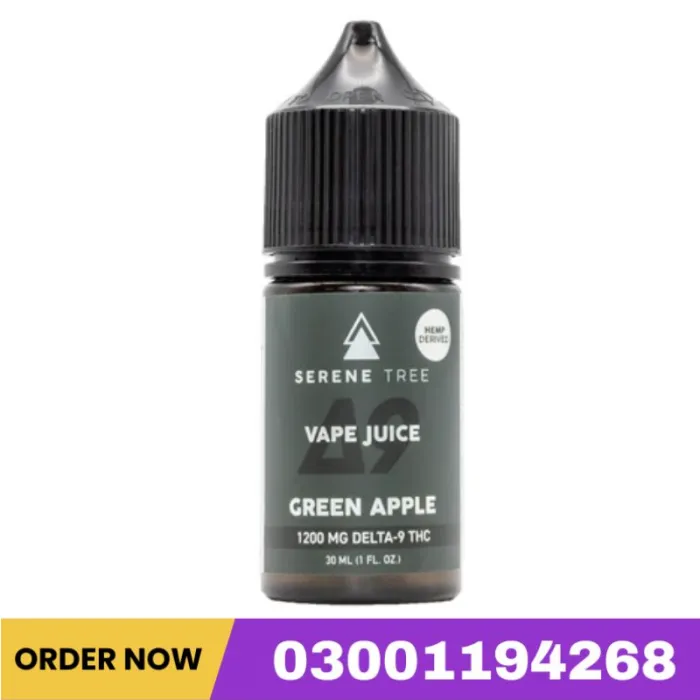 Serene Tree Delta-9 THC Green Apple Vape Juice 1200mg