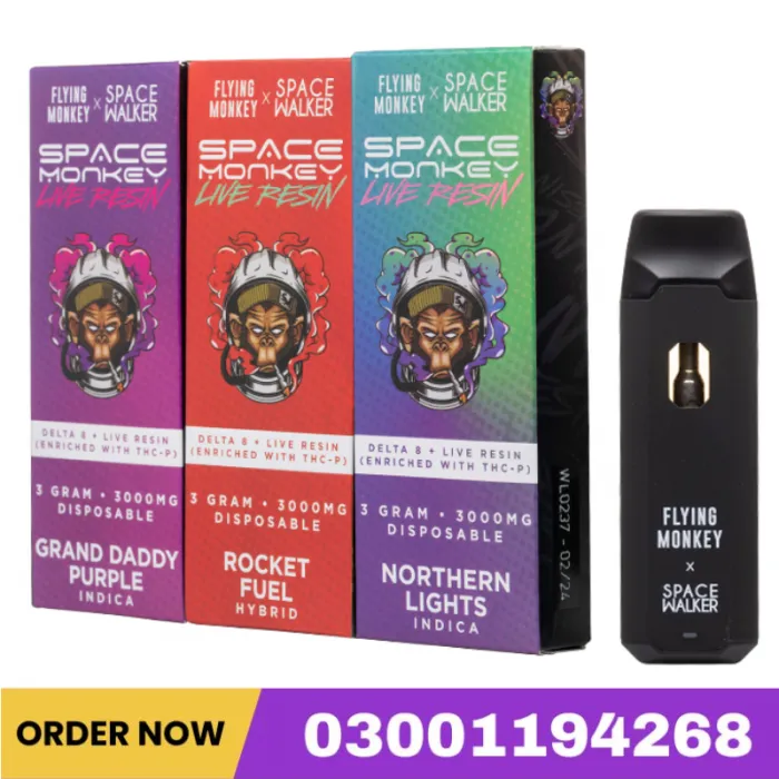 Flying Monkey SpaceMonkey 3g Live Resin Disposables (D8+THCP+Live Resin) In Pakistan
