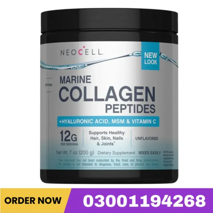 NeoCell Marine Collagen Peptides + Hyaluronic Acid, MSM & Vitamin C, 200 g