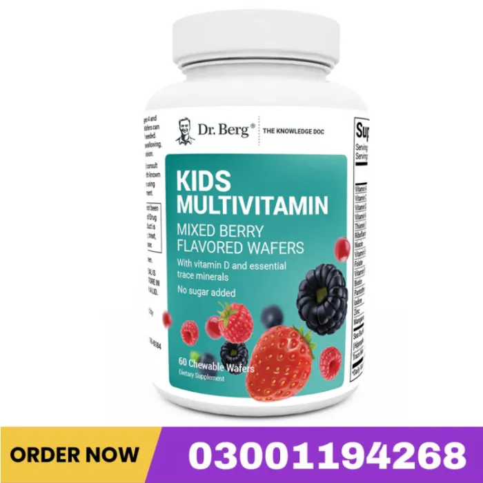 Kids Multivitamin No Sugar Added – Mixed Berry Chewable Vitamin – 60 Wafers