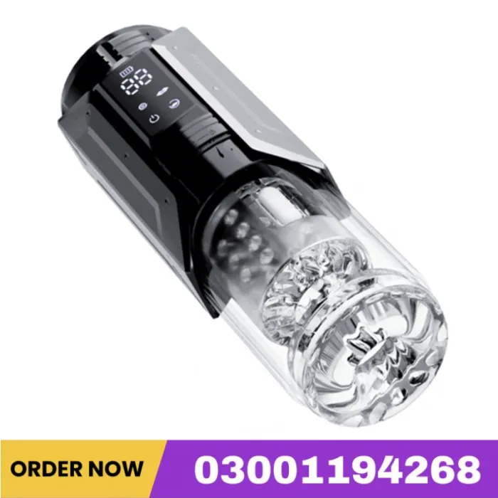 Quentin - Ultimate 4-in-1 Male Masturbator: 7 Modes Of Suction, Vibration, Thrusting & Rotation With LCD For Oral Sensation