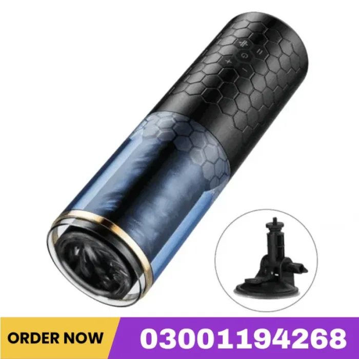 Powell - Hands Free Electric Pocket Pussy 10 Powerful Thrusting Rotating Automatic Male Masturbator Realistic Vagina Stroker