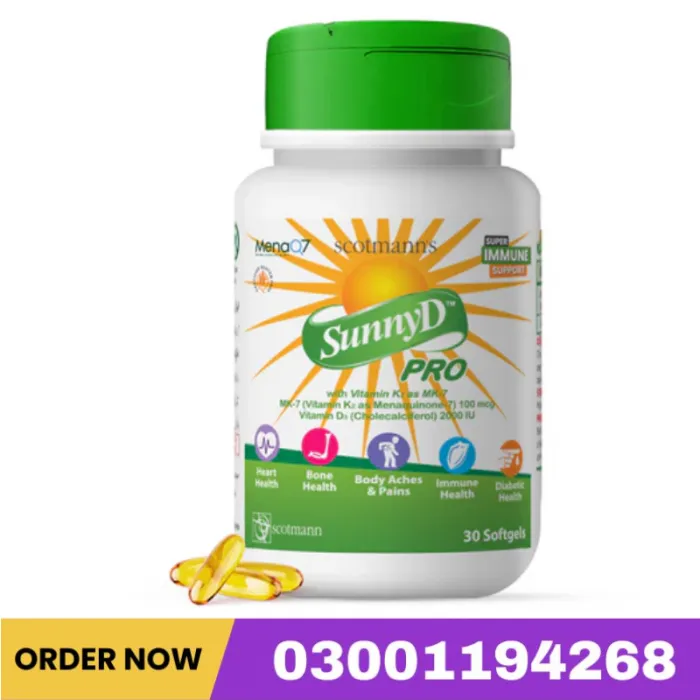 Scotmann SunnyD Pro (Vitamin D3 + K2), 30 Ct Price In Pakistan