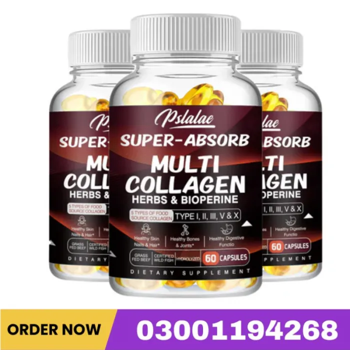 Multi Collagen Capsules – Types I, II, III, V, X + Herbs Price In Pakistan