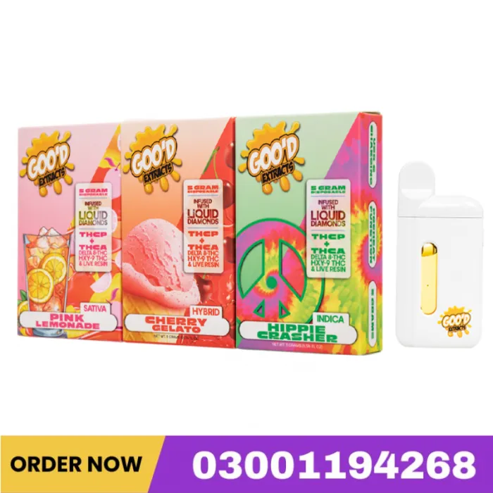 Goo'd Extracts Delta-8 + HXY9 + THC-P + THC-A Live Resin Disposable 5G In Pakistan
