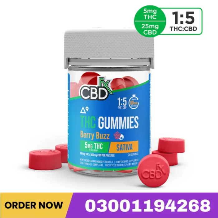 CBD Gummies + THC : Berry Buzz Sativa Price In Pakistan