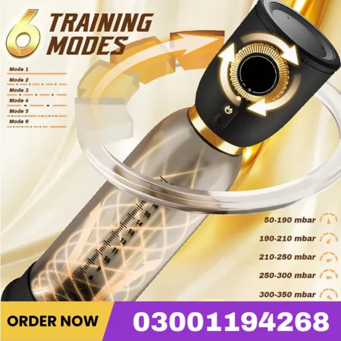 6 Training Modes & 5 Suction Intensities Male Air Pressure Sex Toy Electric Penis Enlarge Vacuum Pump