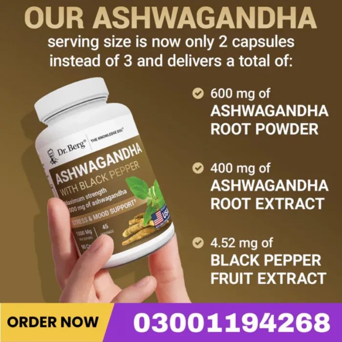 Ashwagandha With Bioperine (Black Pepper) – 90 Vegetable Capsules