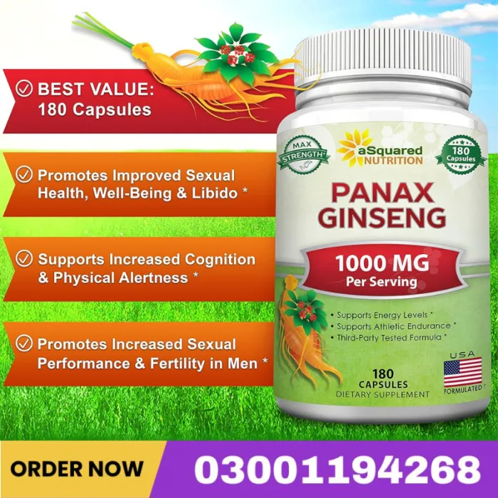 Asquared Nutrition Panax Ginseng Capsules Price In Pakistan